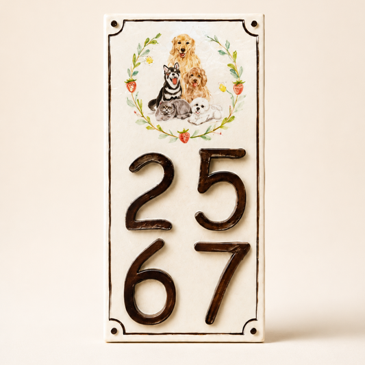 Sculptural House Plaque